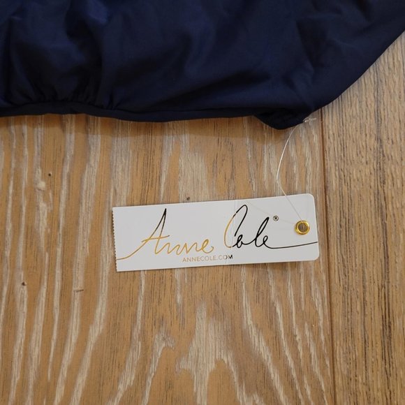 158. Anne Cole top with optional straps. Navy. Size L. NWT. - Picture 3 of 4